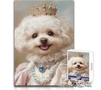 Cane in abito reale Puzzle da 1000 pezzi per adulti Gioco educativo e divertente, attività di apprendimento, regalo perfetto e premuroso per ogni occasione, dimensioni 50x75cm