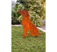 Cane in Ferro Corten per Decorazione Giardino arredo casa idea regalo 40cmx50cm