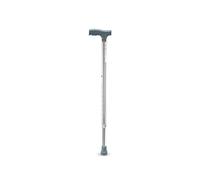 Cane in lega di alluminio, singolo ausilio for camminare, antiscivolo e leggero, for i giovani(Silver)