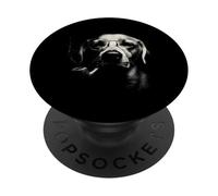 Cane intellettuale con occhiali e pipa Stipple Art PopSockets PopGrip Adesivo