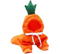 Cane Inverno Vestiti Caldi Carino Peluche Cappotto Felpe con Cappuccio Pet Costume Giacca per Cucciolo Gatto Freh Bulldog Chihuahua Abbigliamento per Cani di Piccola Taglia, Orange, XL