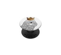 Cane Komondor che indossa la corona PopSockets PopGrip Adesivo
