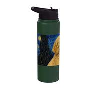 Cane Labradoodle giallo Van Gogh Notte stellata Stainless Steel Insulated Water Bottle