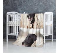Cane Labrador Animale,Coperta morbida, calda, anti-pilling, in flanella, peluche, 76 x 127 cm