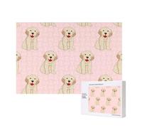 Cane Labrador Golden Retriever,Puzzle in legno da 300 pezzi per famiglie, per adulti e adolescenti, decorazioni per la casa