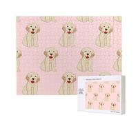 Cane Labrador Golden Retriever,Puzzle in legno da 500 pezzi, gioco di famiglia, puzzle per adulti e adolescenti, decorazioni per la casa