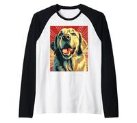 Cane Labrador Mamma E Labfather papà Cane Golden Retriever Maglia con Maniche Raglan