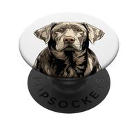Cane Labrador Retriever Argento Lab Dog PopSockets PopGrip Adesivo