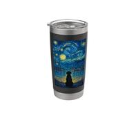 Cane Labrador Retriever nero che guarda il cielo di Van sull'acqua Bicchiere termico in acciaio inox doppia parete