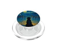 Cane Labrador Retriever nero che guarda il cielo di Van sull'acqua PopSockets PopGrip per MagSafe