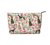 Cane levriero stampato, Borsa per cosmetici in velluto a coste Borsa per il trucco Borsa da viaggio portatile