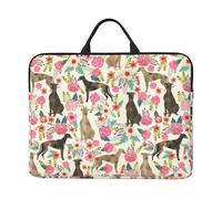 Cane levriero stampato, Custodia per laptop da 14 pollici, borsa per notebook, custodia per laptop, valigetta con maniglia