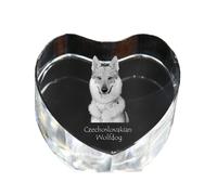 Cane Lupo Cecoslovacco cuore di cristallo con cane Art-Dog