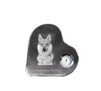 Cane Lupo Cecoslovacco orologio a forma di cuore con cane Art-Dog