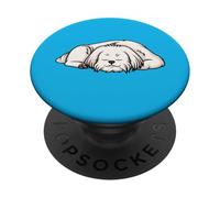 Cane maltese che dorme carino PopSockets PopGrip Adesivo