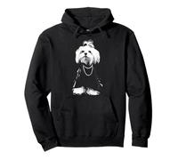 Cane Maltese Cool Motif Pet Felpa con Cappuccio