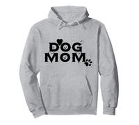 Cane Mamma Groovy Logo Cuore Cucciolo Zampa Festa della Mamma Mamma Amore Felpa con Cappuccio