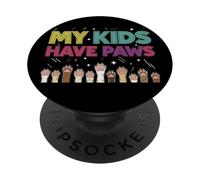 Cane, mamma, i miei figli hanno le zampe, divertente amante degli animali domestici PopSockets PopGrip Adesivo