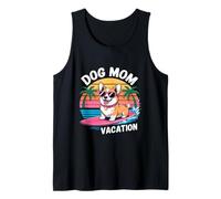 Cane Mamma Vacanza - Vintage Surf Estate Spiaggia Corgi Amante Canotta