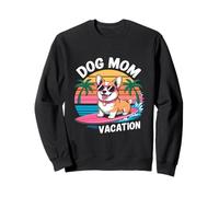 Cane Mamma Vacanza - Vintage Surf Estate Spiaggia Corgi Amante Felpa