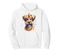 Cane Mardi Gras Soft Coated Wheaten Terrier Felpa con Cappuccio