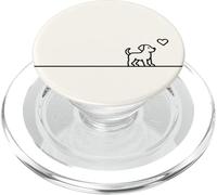 Cane minimalista e cuore I Love Dogs PopSockets PopGrip per MagSafe