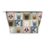 Cane modello ritratti Bulldog francese, Borsa da toilette Borsa per trucco Borsa per cosmetici Borsa da toilette da viaggio portatile