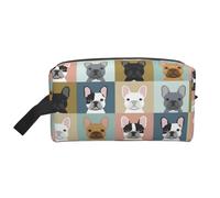 Cane modello ritratti Bulldog francese, Borsa per il trucco Borsa per cosmetici Borsa da viaggio portatile da viaggio Borsa per trucco Organizer