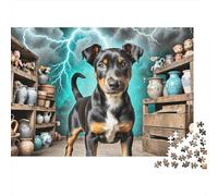 Cane Nero Cielo Tempestoso Puzzle 1000 Pezzi per Adulti 70x50cm/1000pcs
