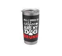 Cane Nome Bruno All In Need Is Coffee Il mio cane si chiama Bruno Bicchiere termico in acciaio inox doppia parete