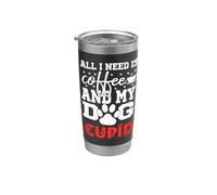 Cane Nome Cupido Tutto ciò di cui ho bisogno è Caffè Il mio cane si chiama Cupido Bicchiere termico in acciaio inox doppia parete