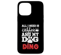 Cane Nome Dino All In Need Is Coffee My Dog Named Dino Custodia per iPhone 13 Pro Max
