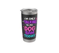 Cane Nome Sam Parla Solo Con Il Mio Cane Sam Bicchiere termico in acciaio inox doppia parete