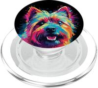 Cane Norwich Terrier colorato acquerello PopSockets PopGrip per MagSafe