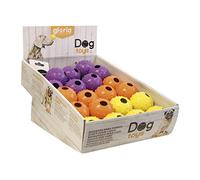 Cane palla - palla corda rotonda con GLORIA - 5 cm x 30 cm di lunghezza - sfera flessibile e resistente - i giocattoli del cane - palla di gomma - colori assortiti