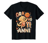 Cane Pallacanestro Ora Ho 11 Anni Basket Compleanno Bambini Maglietta