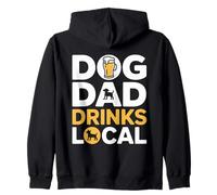 Cane papà beve Birra Artigianale Locale Amante del birrificio Felpa con Cappuccio