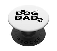 Cane papà groovy logo cuore cucciolo zampa festa del papà papà amore PopSockets PopGrip Adesivo