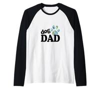 Cane papà zampa stampa cucciolo amore festa del papà tie dye bestie BFF Maglia con Maniche Raglan