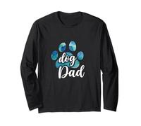 Cane papà zampa stampa cucciolo amore festa del papà tie dye bestie Maglia a Manica
