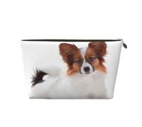 Cane Papillon Lanuginoso, Borsa per il trucco Borsa per cosmetici Borsa da toilette da viaggio portatile Borsa da toilette