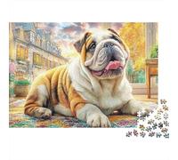Cane Parigi Rompicapo Da Tavolo 1000 Pezzi Cozy BullCane Resistente Per Regalo Regalo Originale Casa Senza Spigoli Taglienti 38x26cm/1000pcs