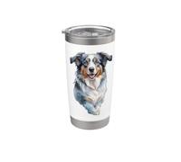 Cane pastore australiano cane pastore australiano cani Bicchiere termico in acciaio inox doppia parete