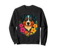 Cane pastore australiano floreale fiori primaverili estivi Felpa