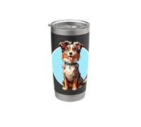 Cane pastore australiano pastore australiano Bicchiere termico in acciaio inox doppia parete