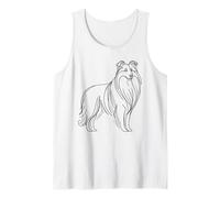 Cane Pastore Border Collie Line Art Canotta