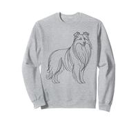 Cane Pastore Border Collie Line Art Felpa