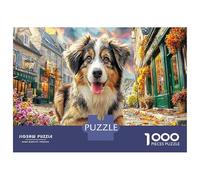 Cane pastore frontiera 1000 Pezzi Puzzle in Cartone Premium Per Il Relax Mentale E Cognitivo Pastore aus. tramonto ottimo Per Pause in Ufficio E Come Prodotto Più Venduto 70x50cm/1000pcs