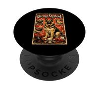 Cane pastore tedesco 80s rock musica rock star PopSockets PopGrip Adesivo