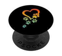 Cane Paw Heart Baby Dogs - Cane Zampe Cuore - Cane Paw PopSockets PopGrip Adesivo